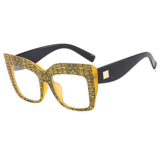Square Eye Glasses with Transparent Lens