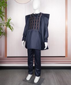 Navy Blue Boy's Agbada