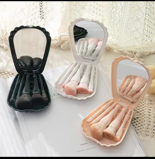 Portable Make-up Brush Set with Mirror