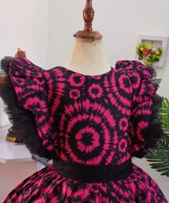 Black and Pink Kampala Dress