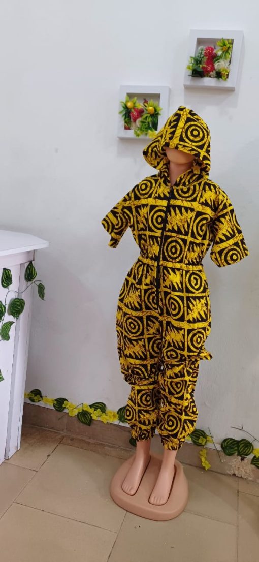 Yellow Hooded Jumpsuit