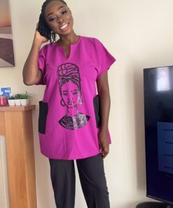 Two Piece with African Face Print