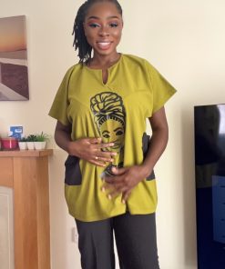 Two Piece with African Face Print