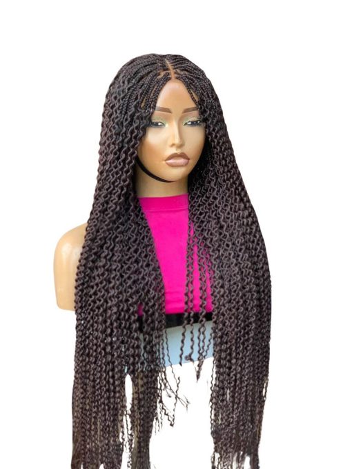 Braided Wig With Curls