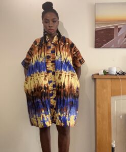 Short Boubou Dress with Pockets