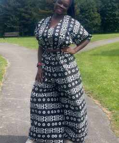 White & Black Palazzo Pant Set